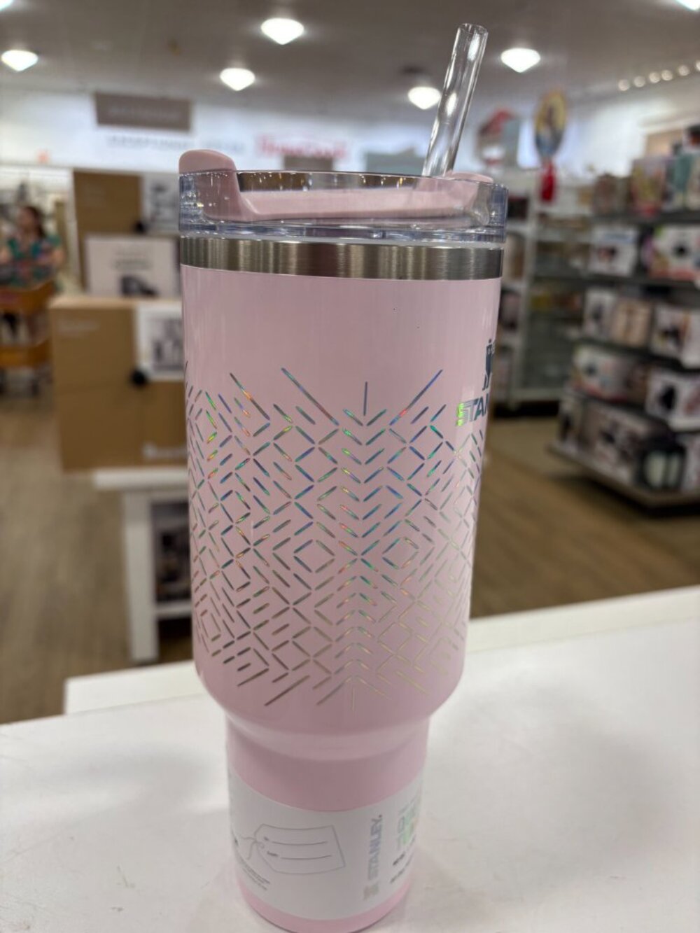 Stanley FlowState Quencher H2.0 40oz Pink Stainless Tumbler Handle Straw - Picture 5 of 6